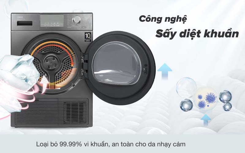 Máy sấy AQUA 9kg AQH-H900G.PS