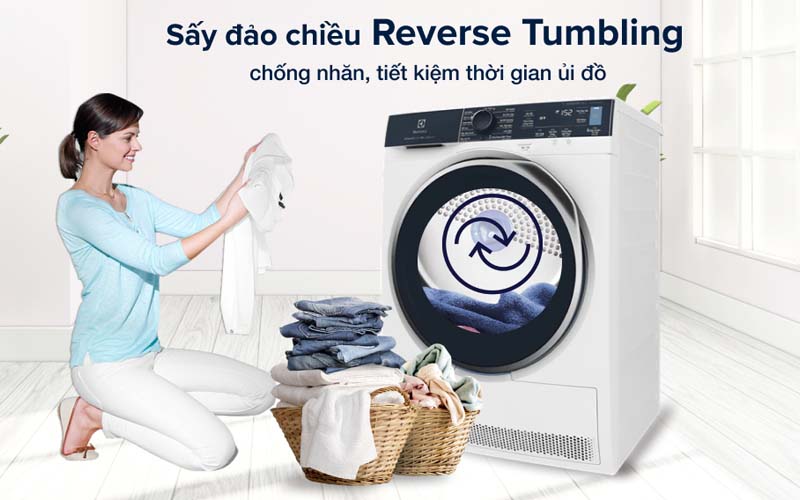 Máy sấy ELECTROLUX Inverter 9kg EDH903R9WB