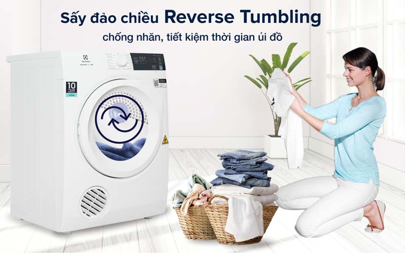 Máy sấy ELECTROLUX 7.5kg EDV754H3WB