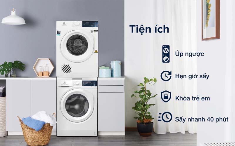 Máy sấy ELECTROLUX 7.5kg EDV754H3WB