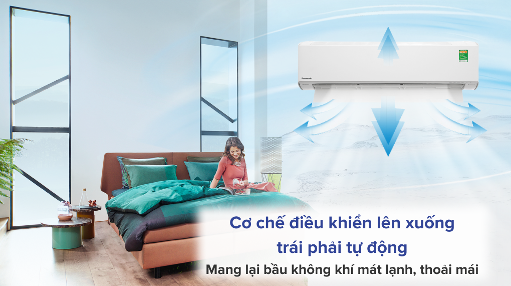 Máy lạnh Panasonic Inverter 2 HP CU/CS-XU18ZKH-8 - Cơ chế thổi gió