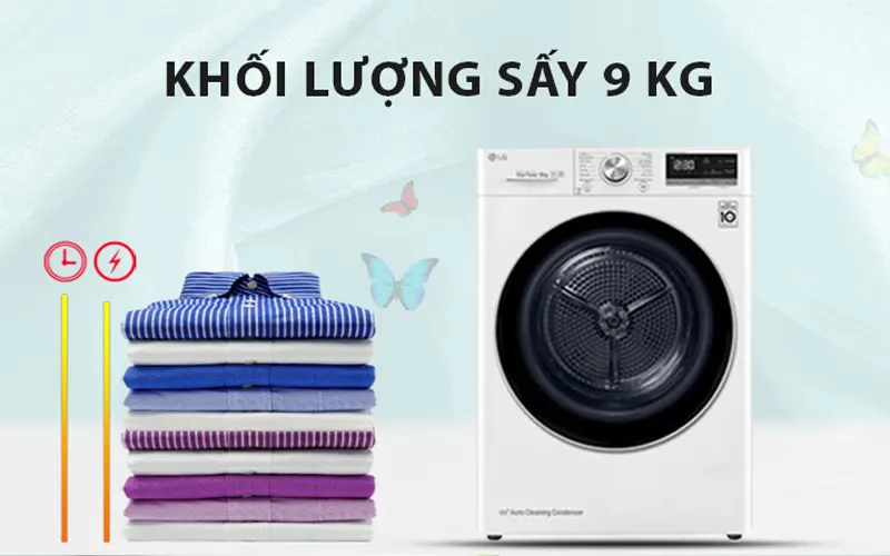 Máy sấy LG 9kg DVHP09W