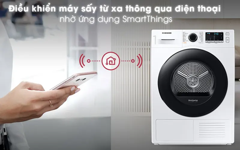 Máy sấy SAMSUNG  Inverter 9kg DV90TA240AE/SV