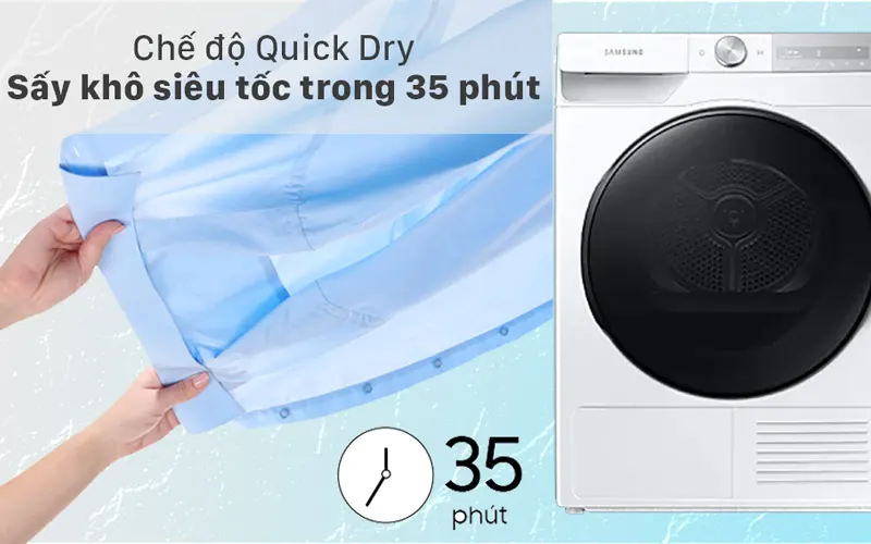 Máy sấy SAMSUNG 9kg DV90T7240BH/SV