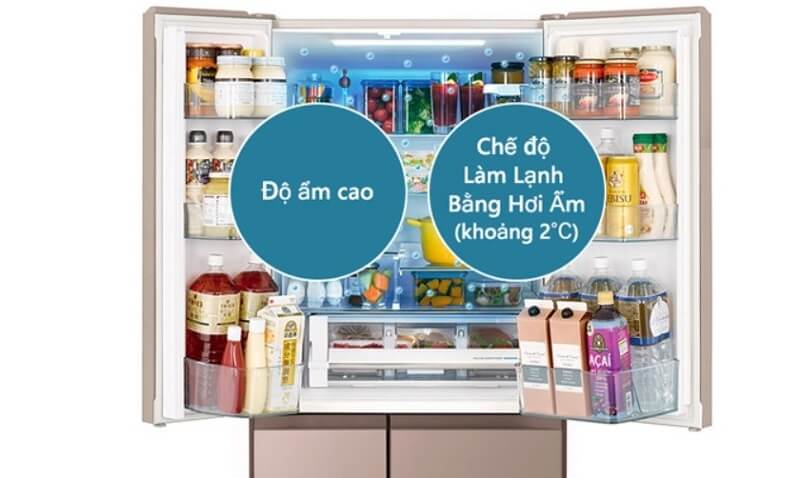 Tính năng làm lạnh bằng hơi ẩm ức chế vi khuẩn sinh sôi