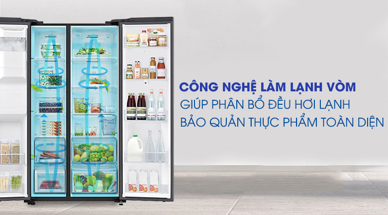 Tủ lạnh Family Hub Samsung Inverter 616 lít RS64T5F01B4/SV - Công nghệ làm lạnh vòm