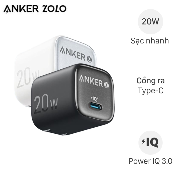 Cốc sạc nhanh Anker Zolo 20W A2699 Type-C